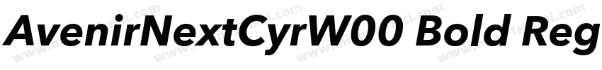 AvenirNextCyrW00 Bold Regular字体转换
